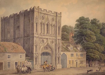 De westelijke gevel van de abdijpoort, Bury St. Edmunds, 1788-1801