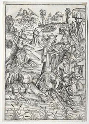 Der Schatzbehalter: Mozes gevonden door de dochter van de farao recto, 1491