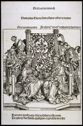 Ontmoeting tussen paus Pius II en Frederik III, keizer van Duitsland