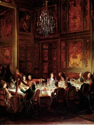 Diner van Prins Louis Francois de Conti, Paleis van de Tempel (detail)