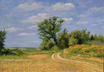 Landweg natuurolie, 2017 (olieverf op doek)