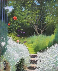 Tuinhoek olieverf, 2018 (olieverf op doek)