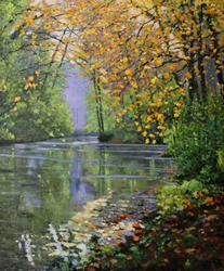 Essonne in de herfst, 2021 (schilderij