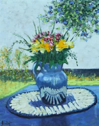 La Vase Bleu, 2003 (olieverf op board)