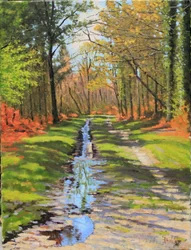 Pad naar de olievaren, 2018 (olieverf op doek)