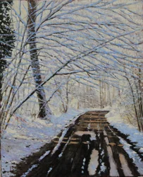 Sneeuw een Buthier olie, 2018 (olieverf op doek)