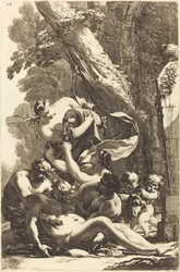 Dronken Silenus Ondersteund door Twee Faunen