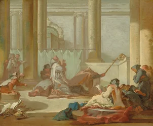 De aanbidding van de doodshoofden, ca. 1733-1734 (olieverf op doek)