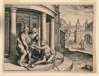 Petrus en Johannes bij de tempel