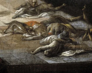 Zicht op het stadhuis (van Marseille) tijdens de pest van 1720