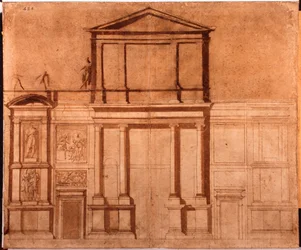 Tekening van de gevel van San Lorenzo