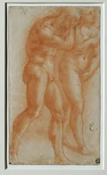Adam et Eve chassee du Paradis - Adam en Eva uit het paradijs verjaagd, kopie naar Masaccio ...
