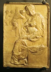 Madonna van de trap van Michelangelo (1475-1564)