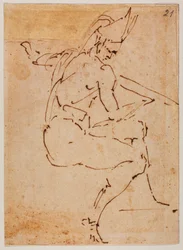 Studie voor een zittend figuur