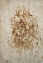 Studie van St. Anne, naar Leonardo Da Vinci