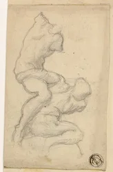 Twee Worstelende Figuren