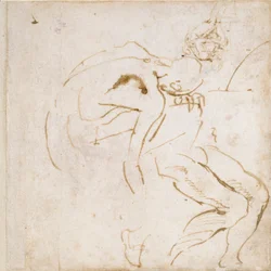 Twee gedeeltelijke figuurstudies, ca. 1490-1560