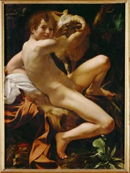 Johannes de Doper als jonge jongen (schilderij op doek)