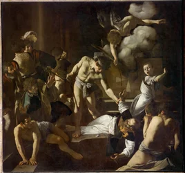 Het martelaarschap van de heilige Mattheus (schilderij op doek)