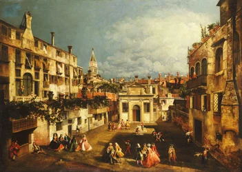 Het Campo San Gallo, Venetië, ca. 1740s