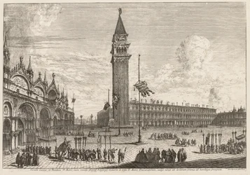 Gezichten van Venetië: Piazza en Piazzetta, 1741