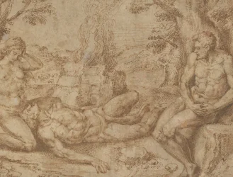 Adam en Eva rouwen om de dood van Abel, ca. 1576