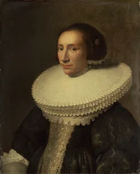Portret van een dame met een kraag, 1638