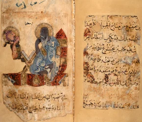 Or. 2784, ff.95v-96, De wijze Aristoteles en een leerling