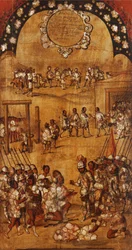 De verovering van Mexico, Paneel III, ca. 1696-1715