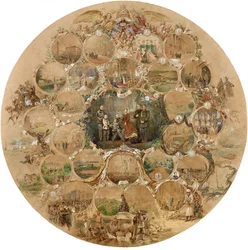 Compositie ter viering van het zilveren huwelijk van keizer Alexander II, 1866