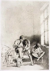 Masturberende schooljongens, plaat 24 uit ‘Liebe’ (‘Liefde’), gepubliceerd in 1901 in Leipzig