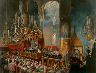 De kroning van Tsarina Maria Alexandrovna van Rusland, Moskou