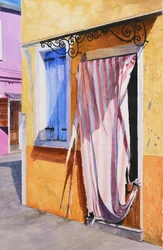 Burano huis (aquarel op papier)