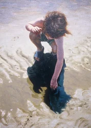 Spelen in nat zand