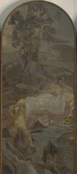 Venus, Amor en Paris Triptiek Het Oordeel van Paris, centraal deel, 1893