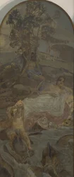 Venus, Amor en Paris, middenpaneel van het drieluik Het oordeel van Paris