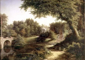 Gezicht in de tuinen van Pavlovsk