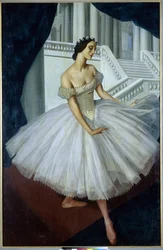 Portret van de ballerina Anna Pavlova - Schilderij van Alexandre Evguenievitch Jacovieff