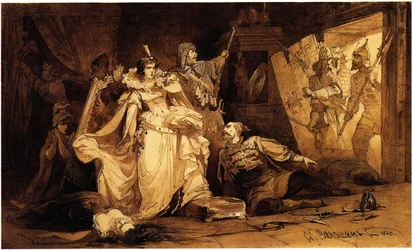 De arrestatie van Marina Mniszech, 1860