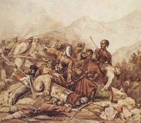 De slag bij de Valerik-rivier op 11 juli 1840, 1840