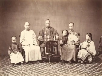 Mandarijn met familie, 1860-1863