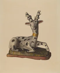 Krijt-hert, c.1938 (aquarel)