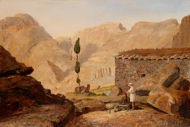 De top van de berg Sinaï met de kapel van Elia