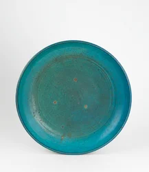 Schaal (steenwerk met turquoise glazuur)