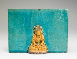 Tegel met figuur van de Boeddha Amitabha
