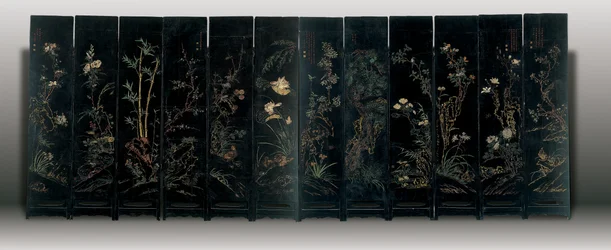 Twaalfdelig Coromandel Scherm, Weiping