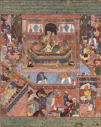 Oostenrijks Duits: De Griekse koning Feridun Shah bekeert zich tot de islam en trouwt zijn dochter met Hamza. Hamza-nama ; Deel 1 tot 5 Feridun Shah, de koning van Griekenland, bekeert zich tot de islam en trouwt zijn dochter met Hamza