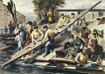 Een skiff te water laten