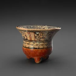 Driepootkom met goden en kalendersymbolen, 900-1519 AD