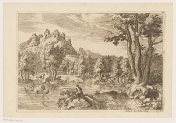 Landschap met hengelaars